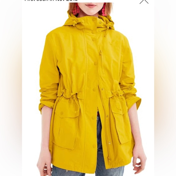 J.crew perfect rain jacket in Dazzling Sun - small - NWT - Picture 2 of 3